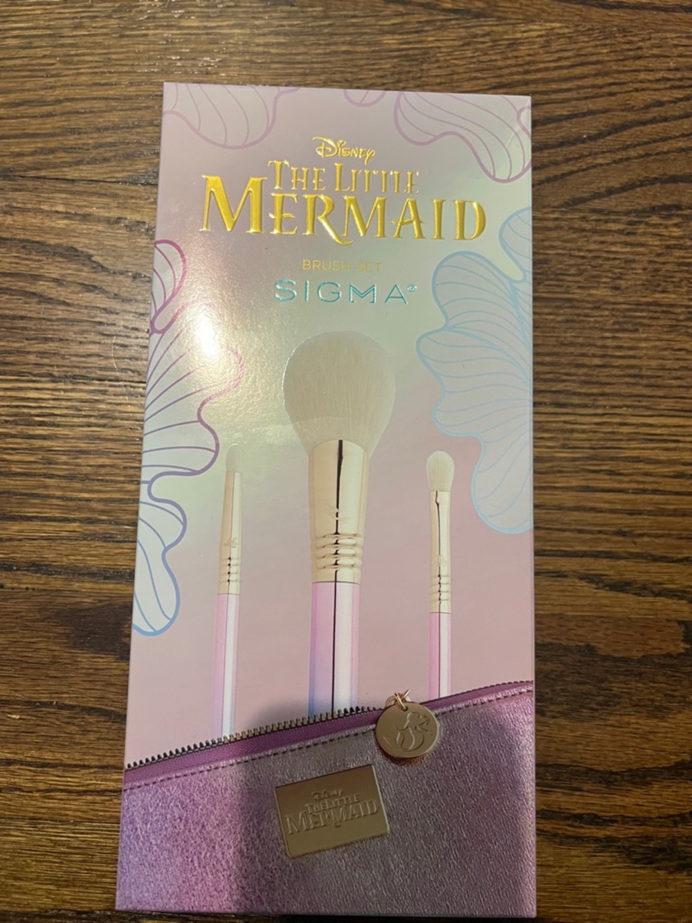 Sigma Beauty The Little Mermaid Brush Set - Pink & Gold Accents NEW